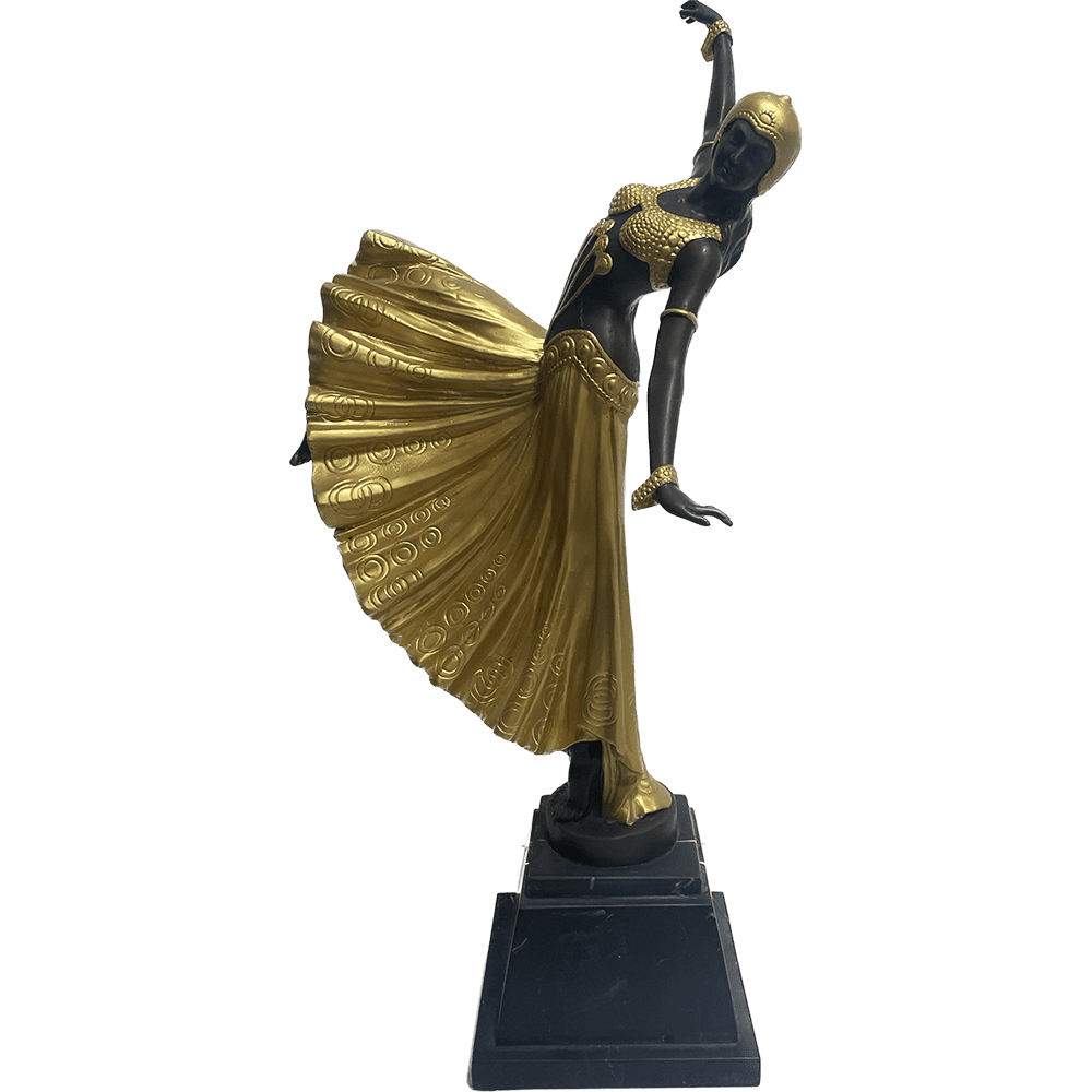 Bronce de mujer bailarina bicolor