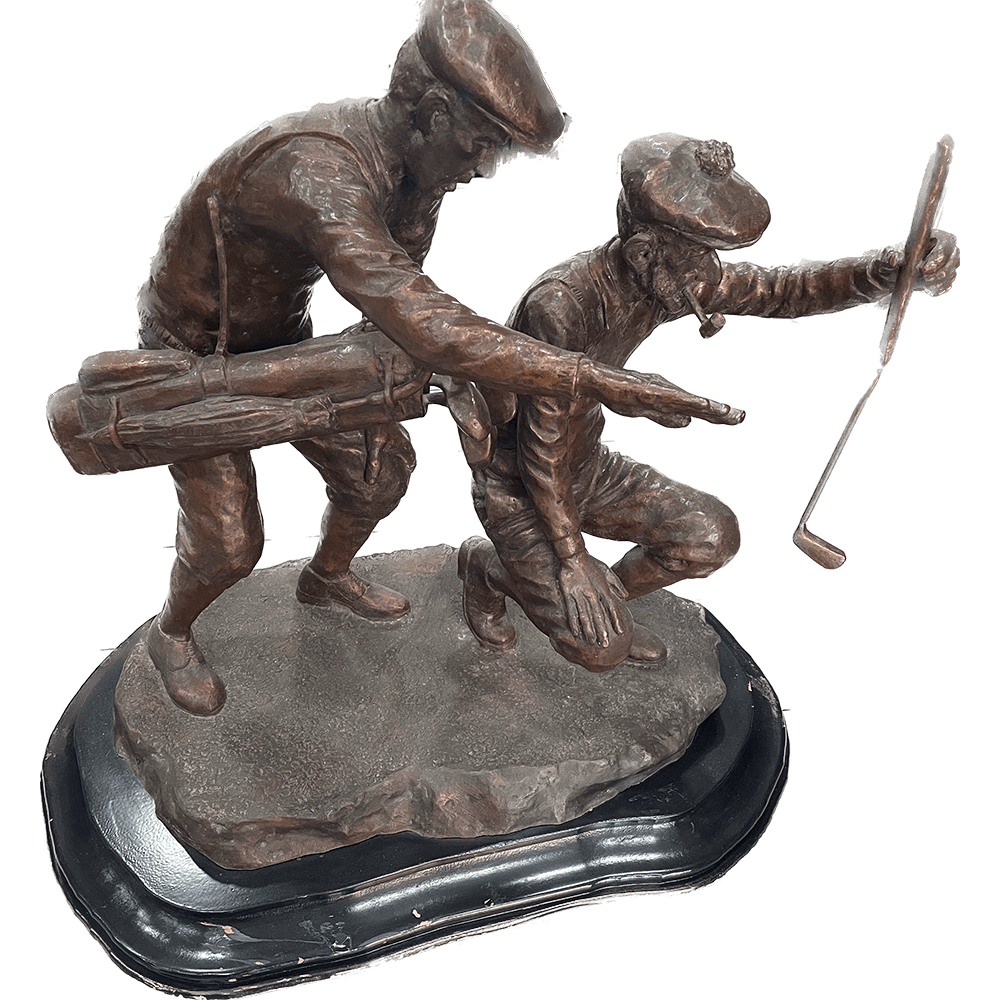 bronce de pareja de golfista