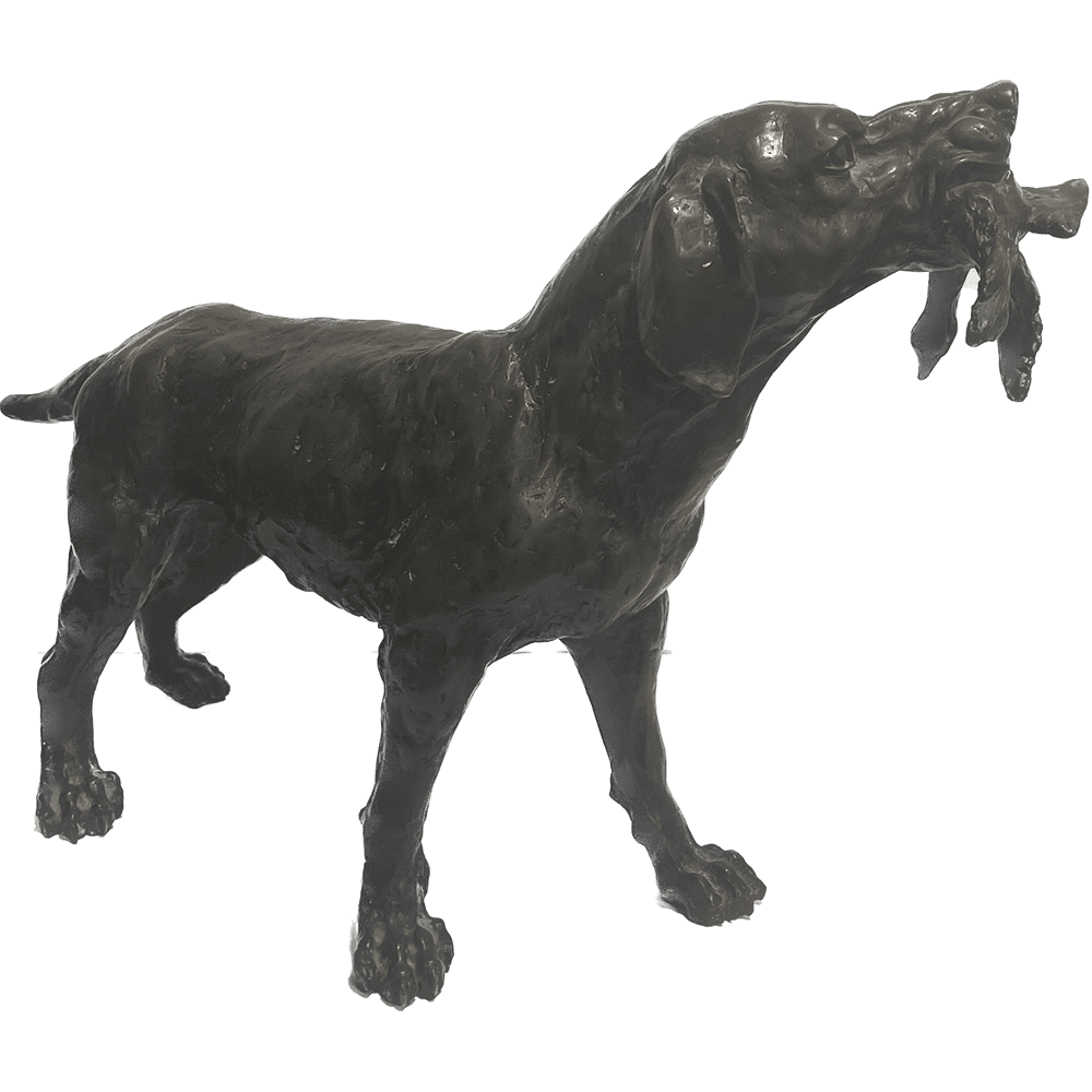 Figura de bronce de perro de caza – Detallada y de gran calidad