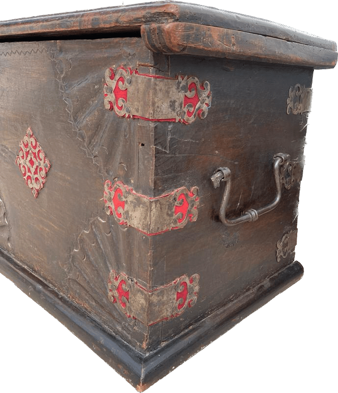 Antigüedades: Antiguo baúl arca arcon grande de madera ideal decoración  industrial por su pátin…